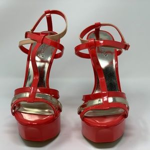 Marielle Coral Stiletto Platform Pumps Shoe Women